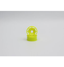 REFLEX RACING REFRX600F1Y SPEED DISH WHEEL FRONT +1 OFFSET YELLOW