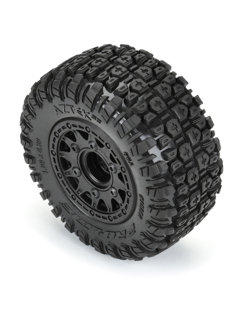 PROLINE RACING PRO1026210 AZTEK SC 2.2"/3.0" M2 (MEDIUM) TIRES MOUNTED ON RAID BLACK 6X30 REMOVABLE HEX (12MM & 14MM) SC WHEELS FOR SLASH® 2WD, SLASH® 4X4, PROTRAC™ & SENTON™ 4X4 FRONT OR REAR