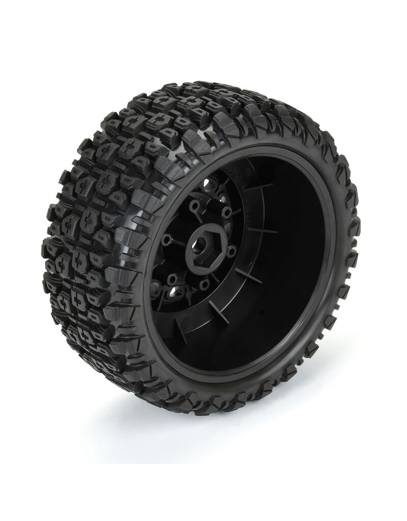 PROLINE RACING PRO1026210 AZTEK SC 2.2"/3.0" M2 (MEDIUM) TIRES MOUNTED ON RAID BLACK 6X30 REMOVABLE HEX (12MM & 14MM) SC WHEELS FOR SLASH® 2WD, SLASH® 4X4, PROTRAC™ & SENTON™ 4X4 FRONT OR REAR