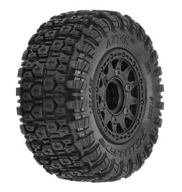 PROLINE RACING PRO1026210 AZTEK SC 2.2"/3.0" M2 (MEDIUM) TIRES MOUNTED ON RAID BLACK 6X30 REMOVABLE HEX (12MM & 14MM) SC WHEELS FOR SLASH® 2WD, SLASH® 4X4, PROTRAC™ & SENTON™ 4X4 FRONT OR REAR