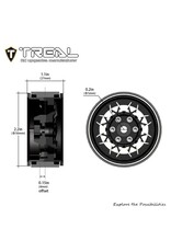 TREAL TRLX004DV9AG3   TYPE V 1.9" V-SPOKE BEADLOCK WHEELS (PINK) (4)