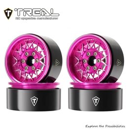 TREAL TRLX004DV9AG3   TYPE V 1.9" V-SPOKE BEADLOCK WHEELS (PINK) (4)