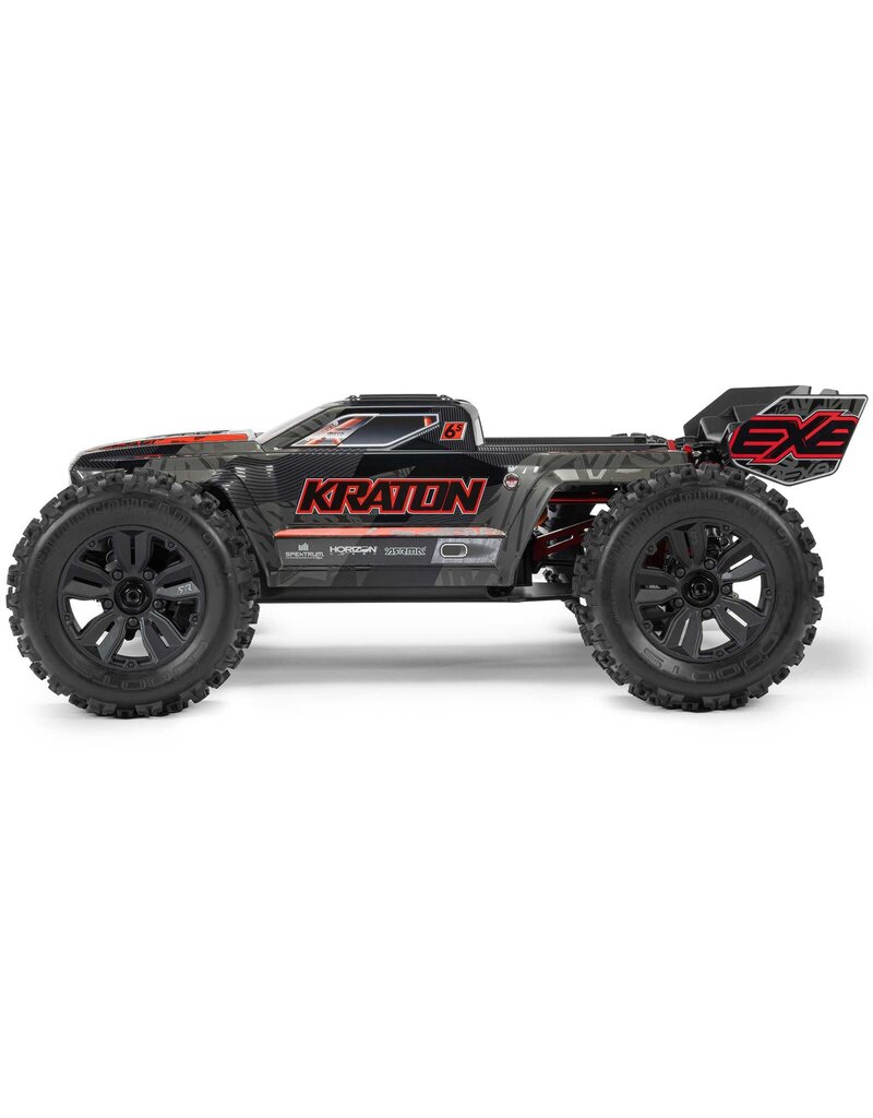 ARRMA ARA8708V6T1 1/8 KRATON 4X4 6S EXB BLX BRUSHLESS V6 SPEED TRUCK RTR, BLACK