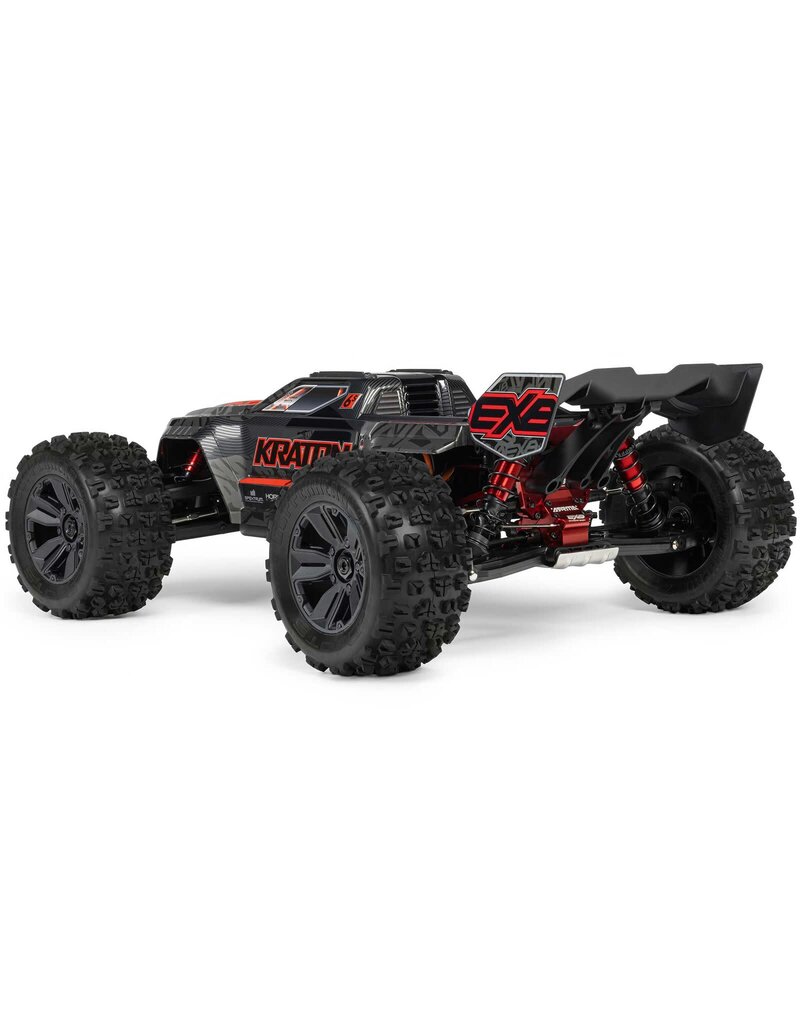 ARRMA ARA8708V6T1 1/8 KRATON 4X4 6S EXB BLX BRUSHLESS V6 SPEED TRUCK RTR, BLACK