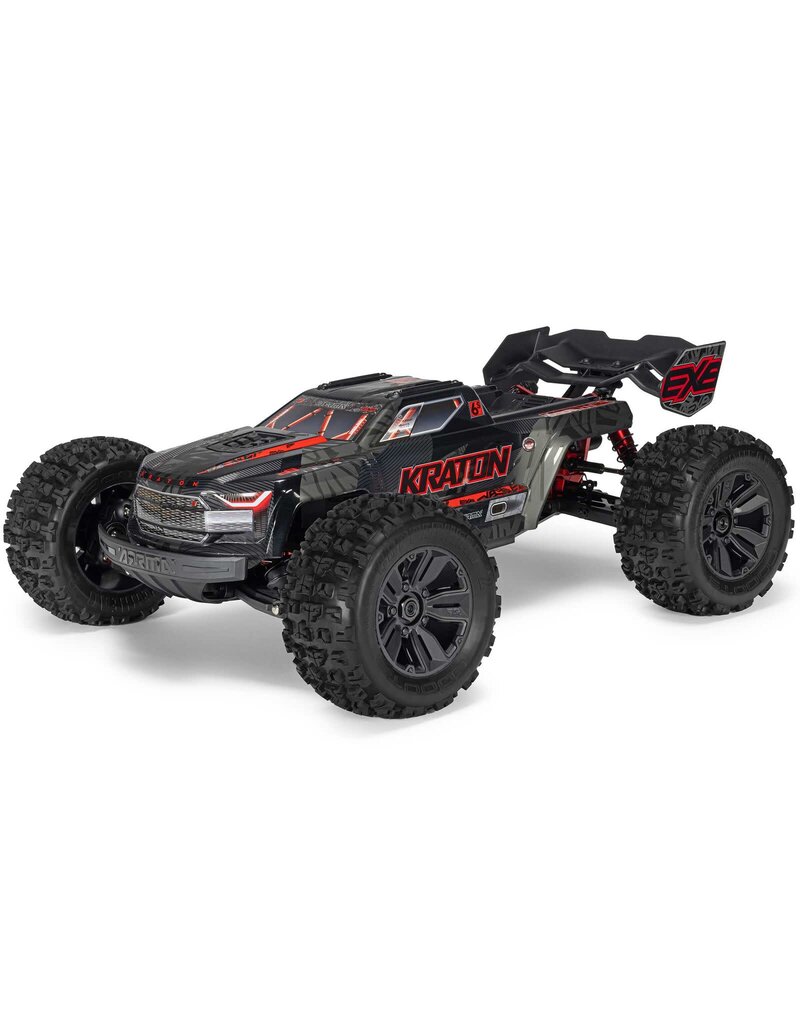 ARRMA ARA8708V6T1 1/8 KRATON 4X4 6S EXB BLX BRUSHLESS V6 SPEED TRUCK RTR, BLACK