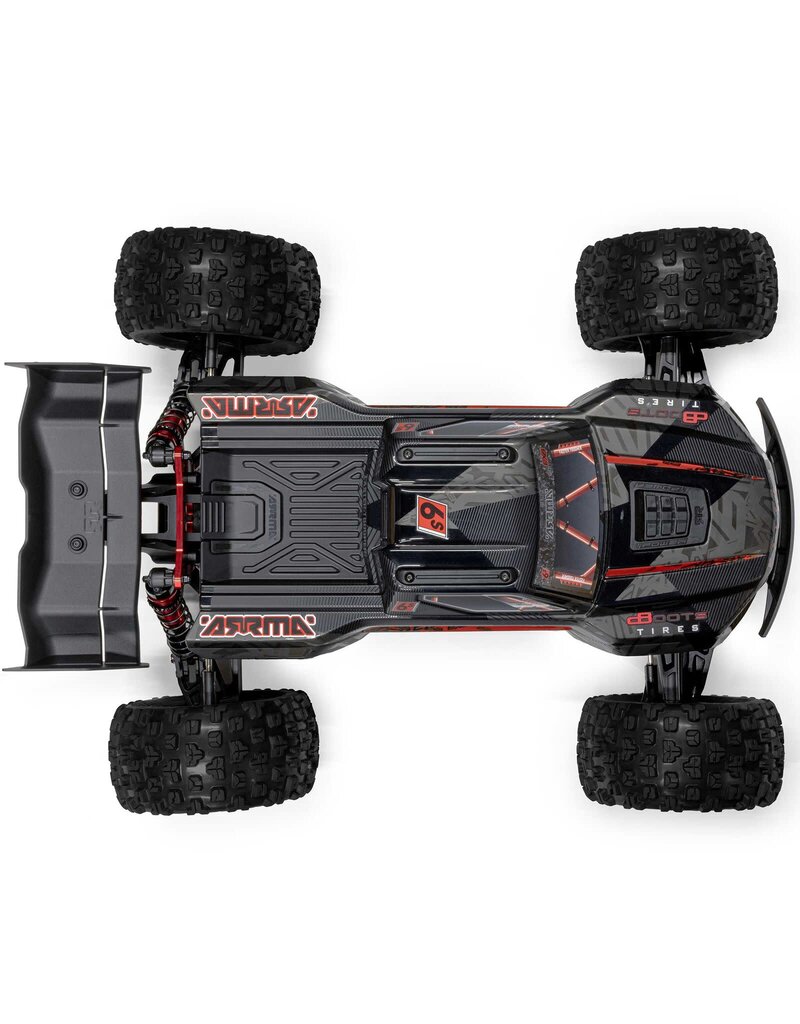 ARRMA ARA8708V6T1 1/8 KRATON 4X4 6S EXB BLX BRUSHLESS V6 SPEED TRUCK RTR, BLACK