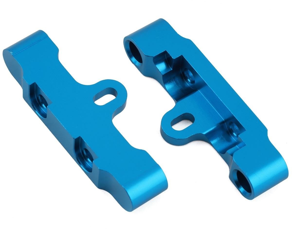 YEA-TT02-011BU TAMIYA TT-02 ALUMINUM FRONT & REAR LOWER SUSPENSION ARM MOUNTS (BLUE) (2)