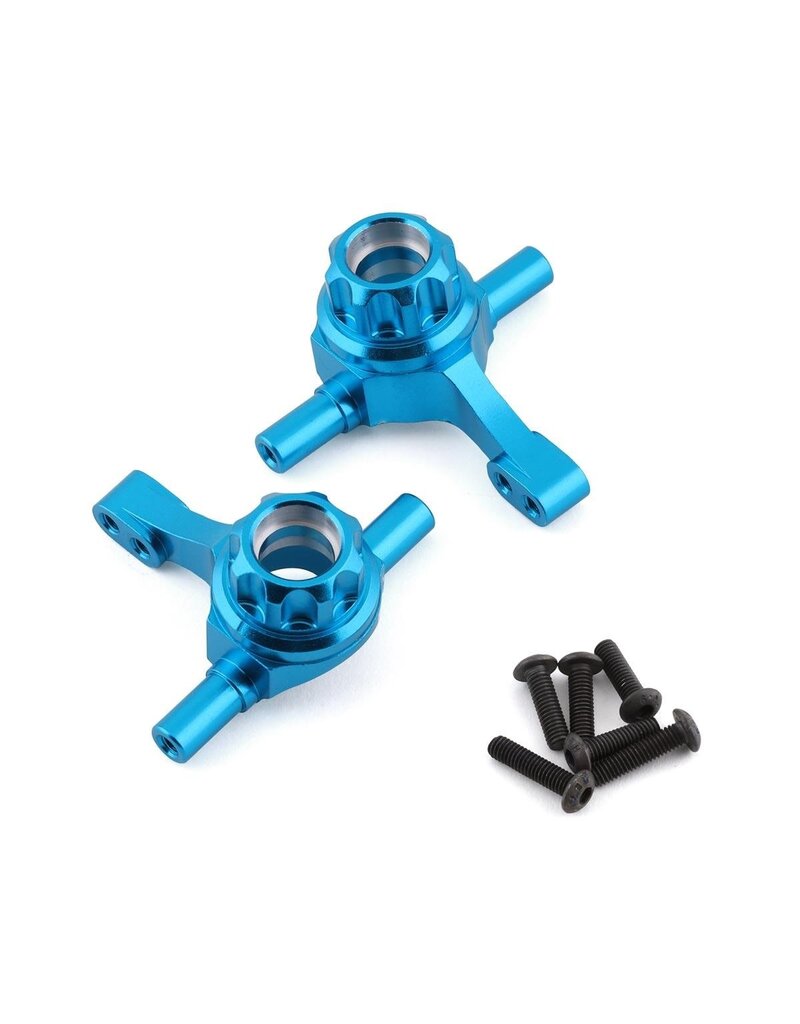 YEAH RACING YEA-TT02-006BU  TAMIYA TT-02 ALUMINUM STEERING KNUCKLE SET (BLUE) (2)