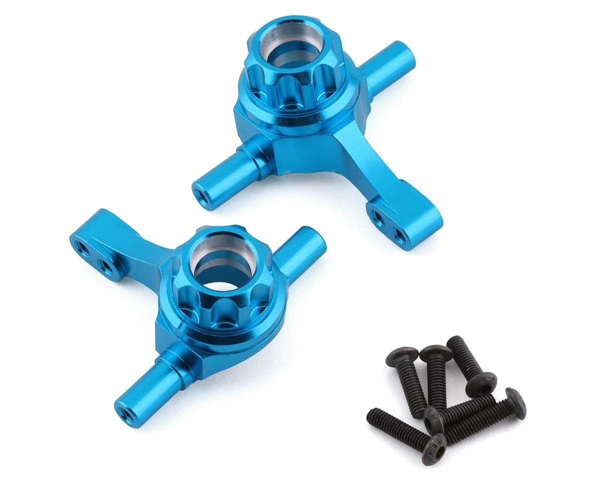 YEA-TT02-006BU TAMIYA TT-02 ALUMINUM STEERING KNUCKLE SET (BLUE) (2)