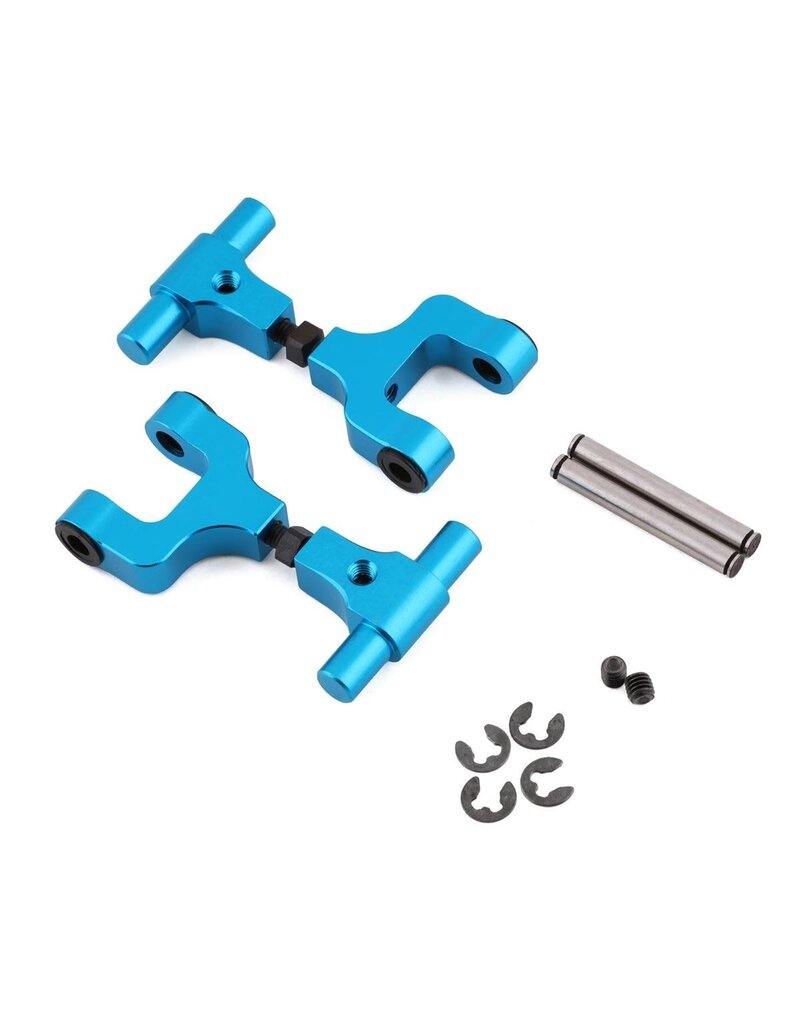 YEAH RACING YEA-TT02-004BU TAMIYA TT-02 ALUMINUM REAR UPPER SUSPENSION ARMS (BLUE) (2)