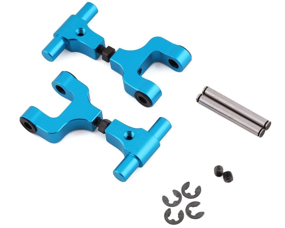 YEA-TT02-004BU TAMIYA TT-02 ALUMINUM REAR UPPER SUSPENSION ARMS (BLUE) (2)