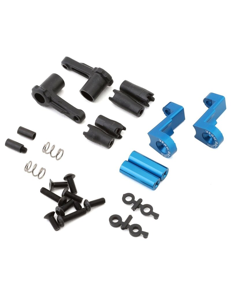YEAH RACING YEA-TATT-055BU TAMIYA TT-02 ALUMINUM BATTERY HOLDER TABS SET (BLUE)