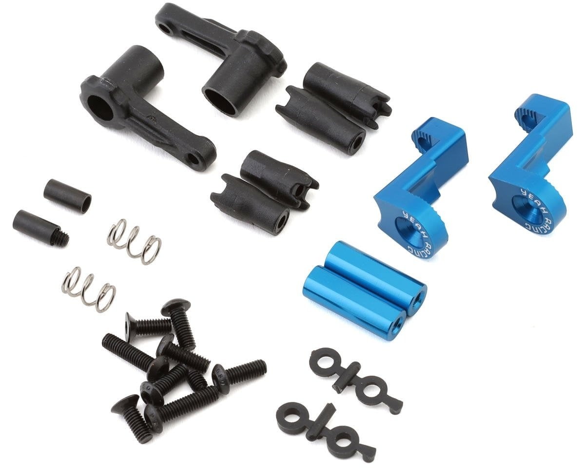 YEA-TATT-055BU TAMIYA TT-02 ALUMINUM BATTERY HOLDER TABS SET (BLUE)