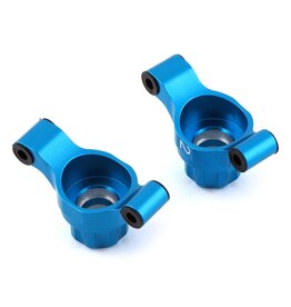 YEAH RACING YEA-TT02-007-2BU TAMIYA TT-02 ALUMINUM REAR HUBS (BLUE) (2) (2° TOE-IN)