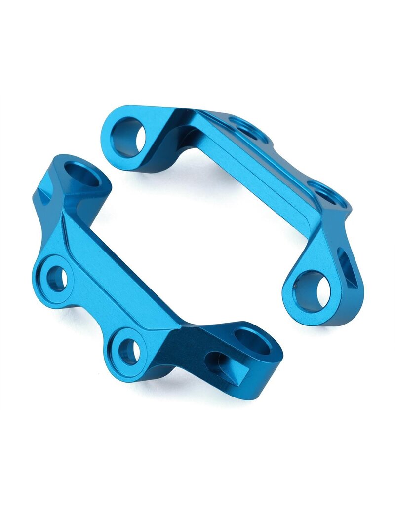 YEAH RACING YEA-TT02-010BU TT-02 ALUMINUM UPPER SUSPENSION ARM MOUNTS (BLUE) (2)