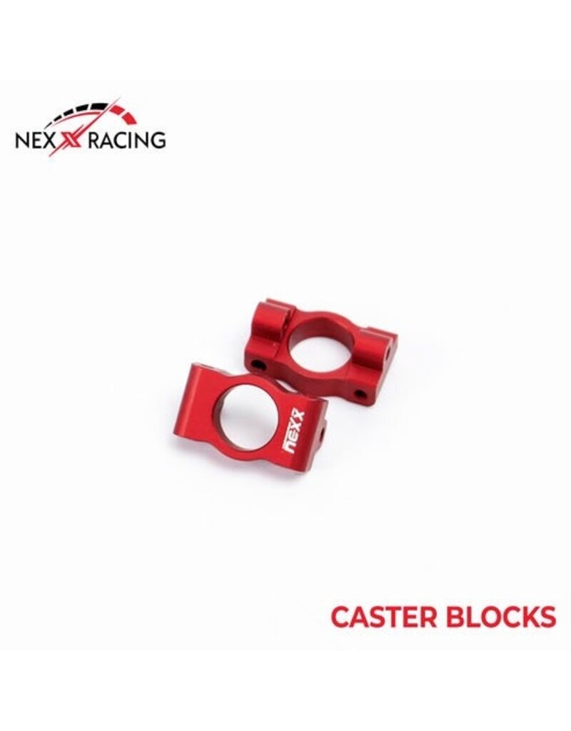 SILVER HORSE NX-462-R ALUMINUM CASTER BLOCK MICRO-B: RED