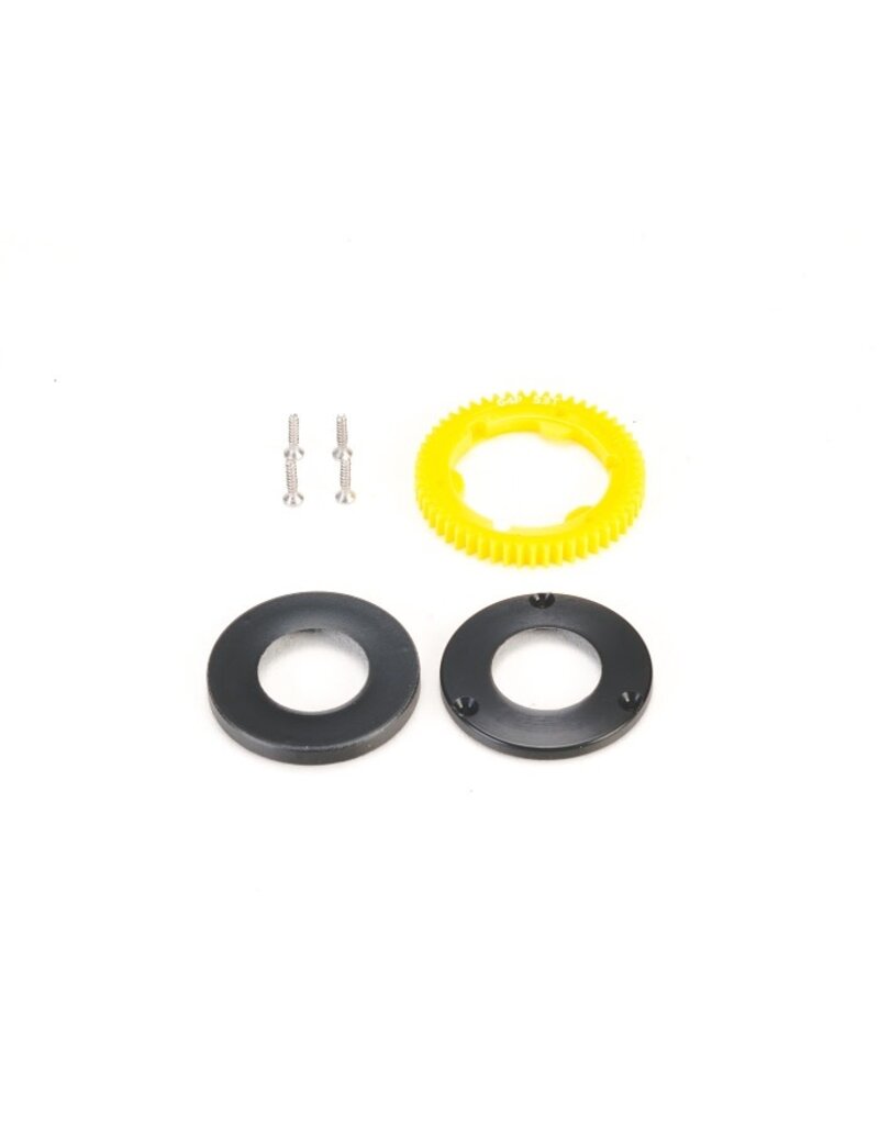 PN RACING PN MR2055PC53 ENCLOSED COVER KIT SPUR GEAR 64P 53T FOR GEAR DIFFERENTIAL: YELLOW