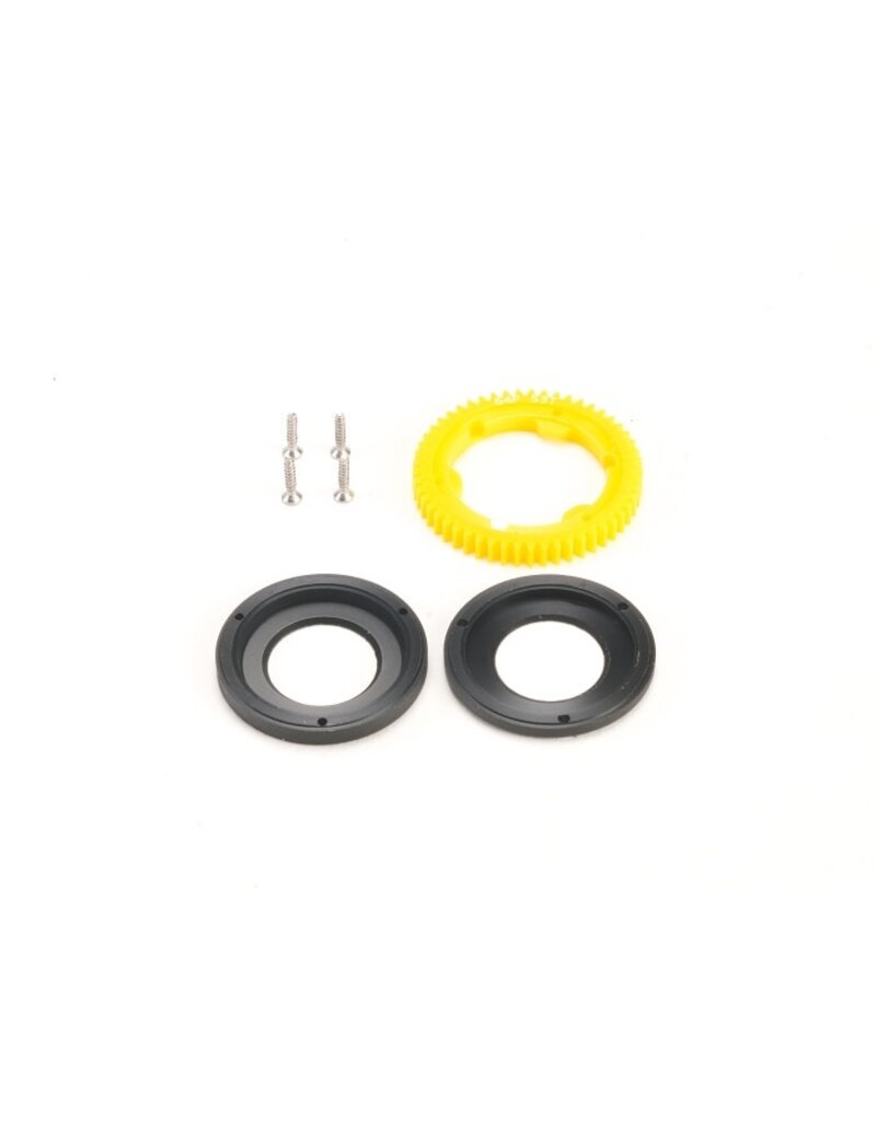 PN RACING PN MR2055PC53 ENCLOSED COVER KIT SPUR GEAR 64P 53T FOR GEAR DIFFERENTIAL: YELLOW