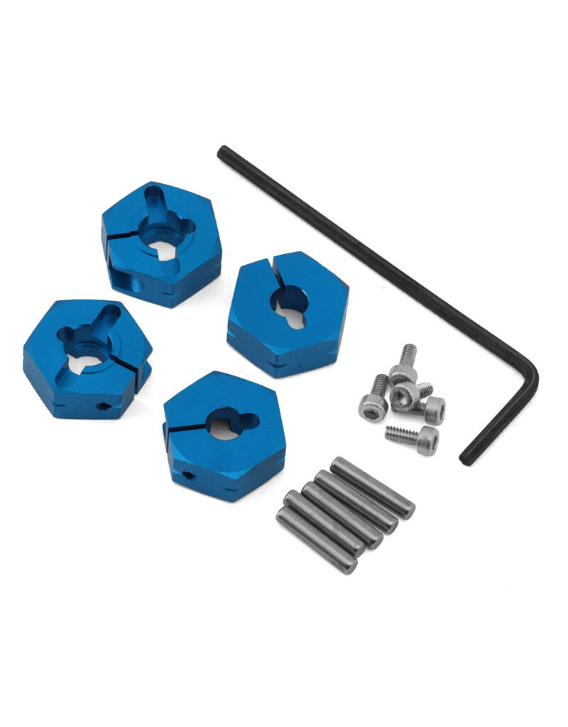 TAMIYA TAM53823 5MM ALUMINUM CLAMPING WHEEL HEX (BLUE) (4)