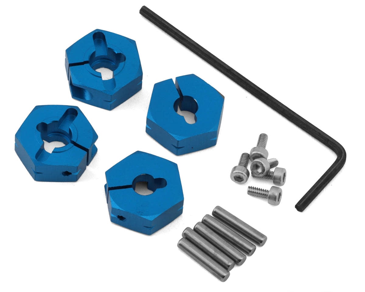 TAM53823 5MM ALUMINUM CLAMPING WHEEL HEX (BLUE) (4)
