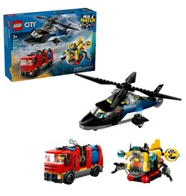 LEGO LEGO 60462 CITY HELICOPTER, FIRE TRUCK & SUBMARINE REMIX