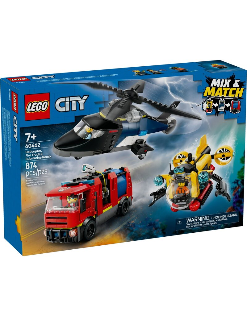 LEGO LEGO 60462 CITY HELICOPTER, FIRE TRUCK & SUBMARINE REMIX