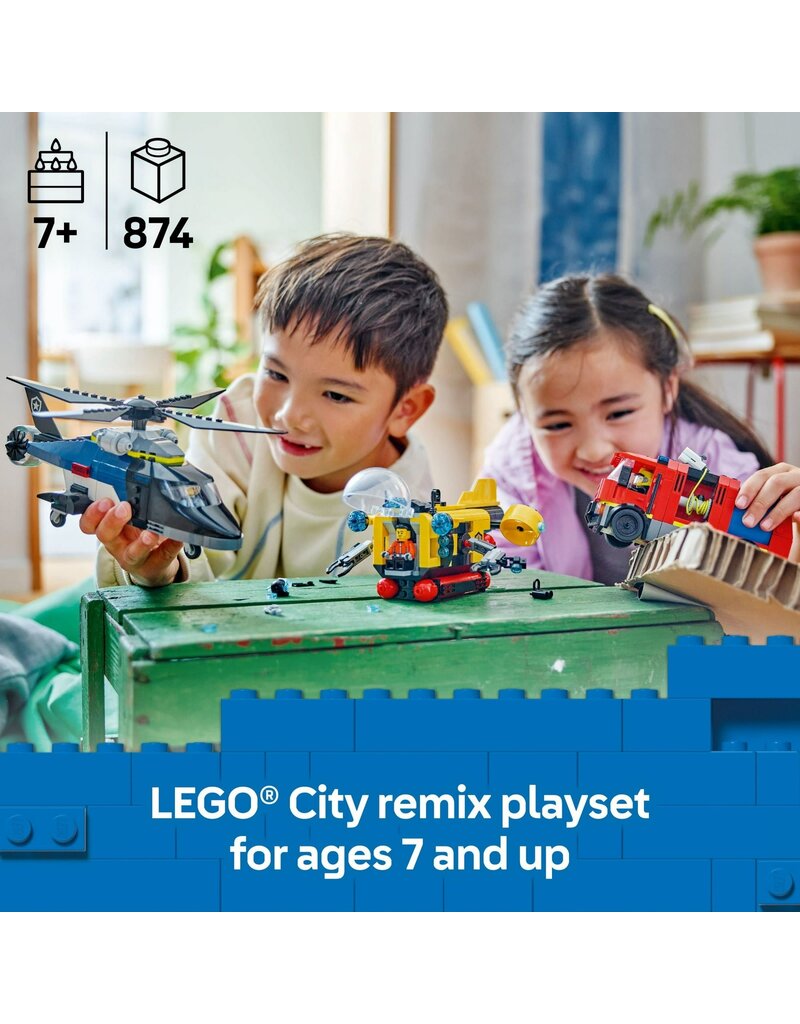 LEGO LEGO 60462 CITY HELICOPTER, FIRE TRUCK & SUBMARINE REMIX