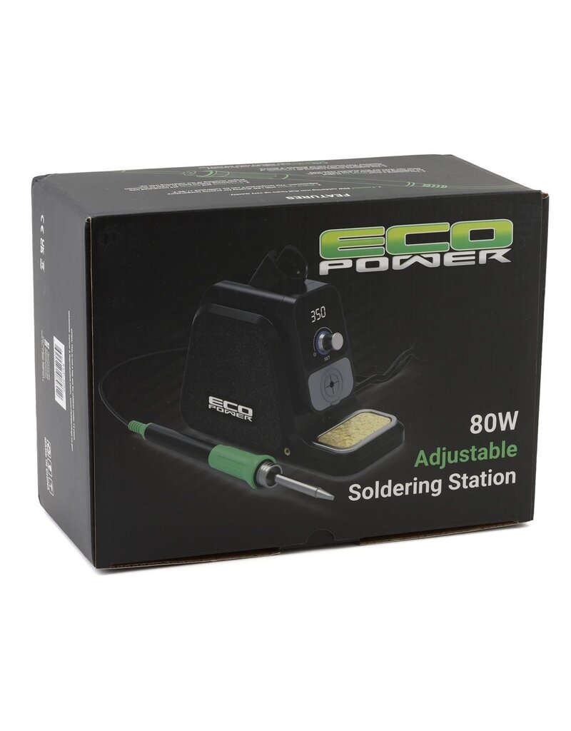 ECOPOWER ECP-3202 80W ADJUSTABLE TEMPERATURE DIGITAL SOLDERING STATION W/ALLIGATOR CLIP SUPPORT ARMS