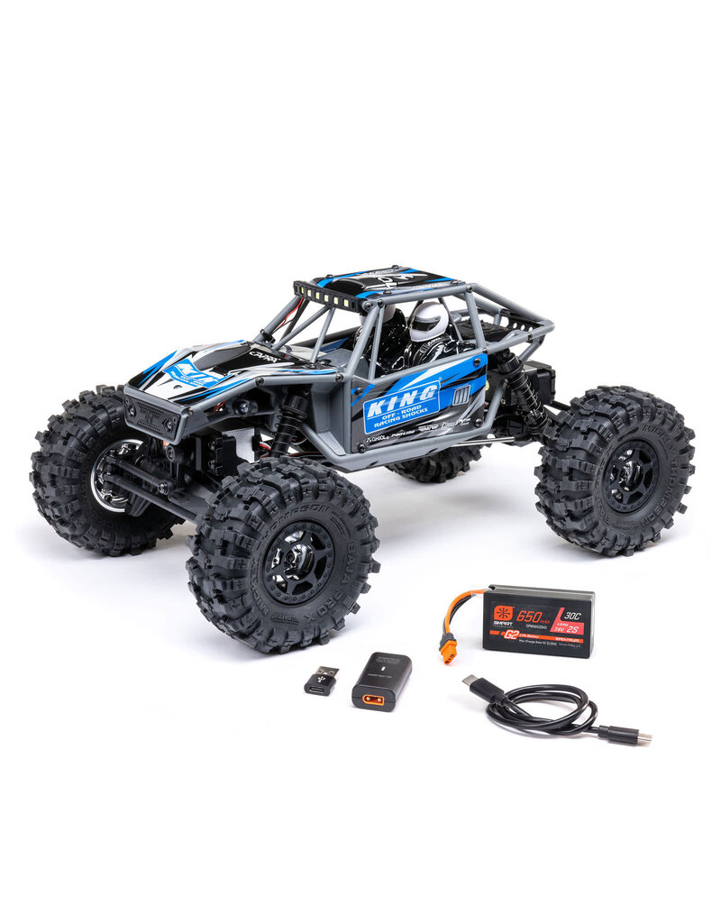 AXIAL AXI-1750T1 1/18 UTB18 CAPRA 4WS 4X4 RTR BRUSHED ROCK CRAWLER (BATTERY & CHARGER INCLUDED): BLUE