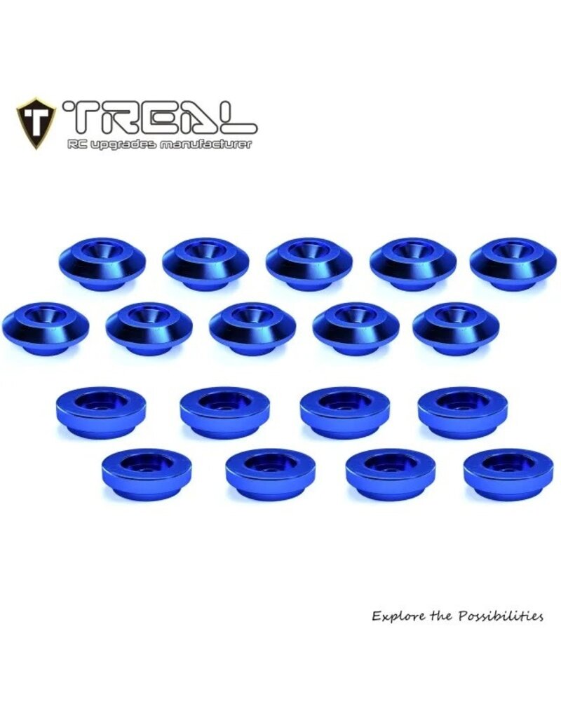 TREAL TRLX0045DPP63 LOSI MINI LMT ALUMINUM BODY BUTTONS SET (BLUE) (10)