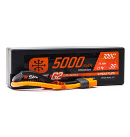SPEKTRUM SPMX53S100H3 3S LIPO 11.1V 5000MAH 100C SMART G2 HARDCASE BATTERY: IC3