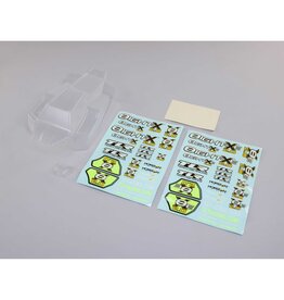 TLR TLR240018 BODY SET, CLEAR, W/DECALS: 8X, 8XE 2.0