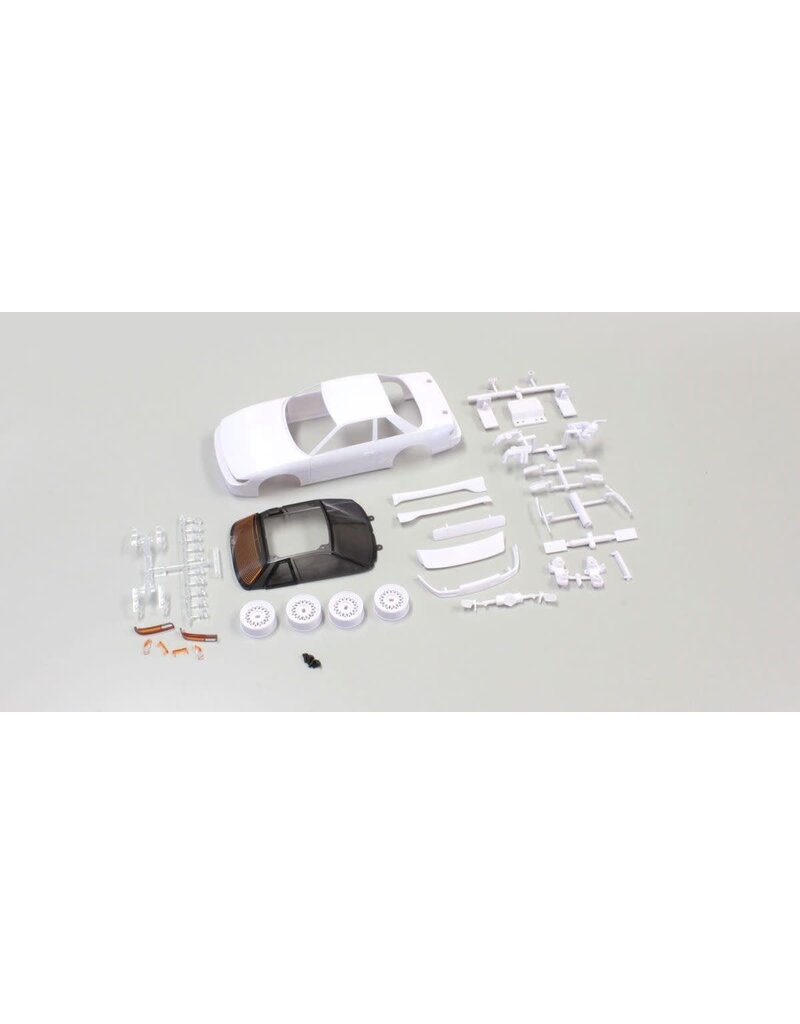 KYOSHO KYOMZN178 NISSAN SILVA S13 BODY SET W/ RIMS FOR AWD: WHITE