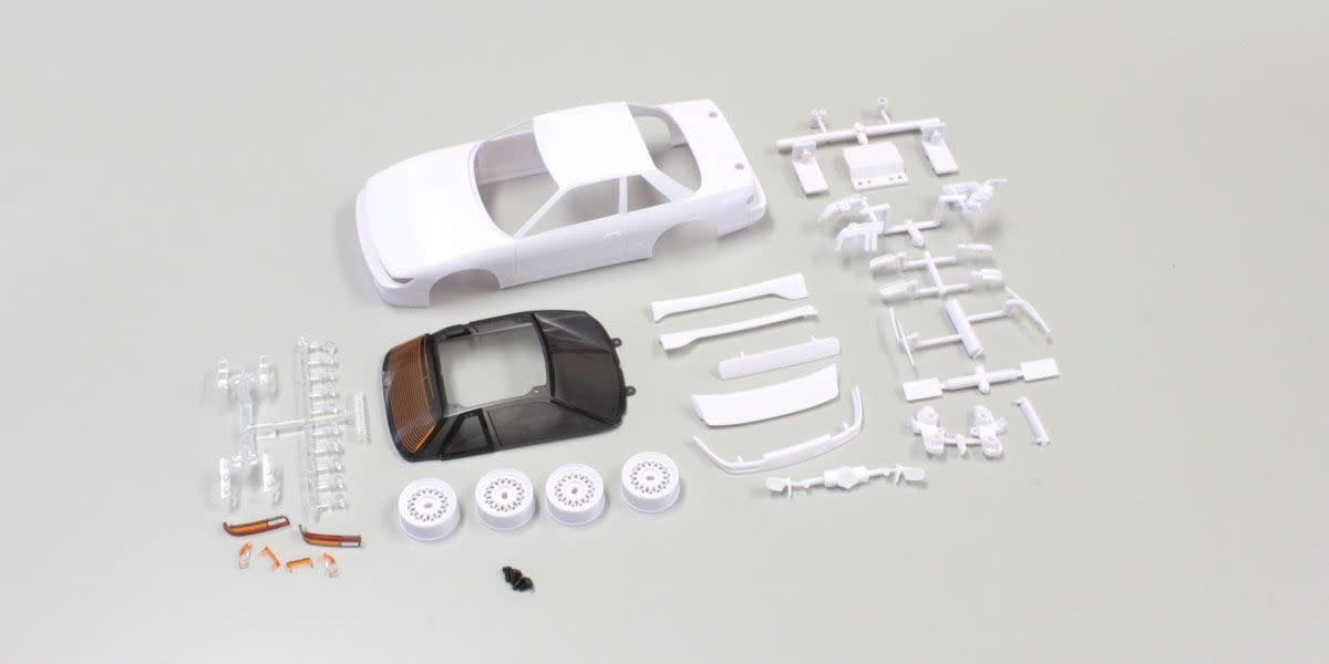 KYOMZN178 NISSAN SILVA S13 BODY SET W/ RIMS FOR AWD: WHITE