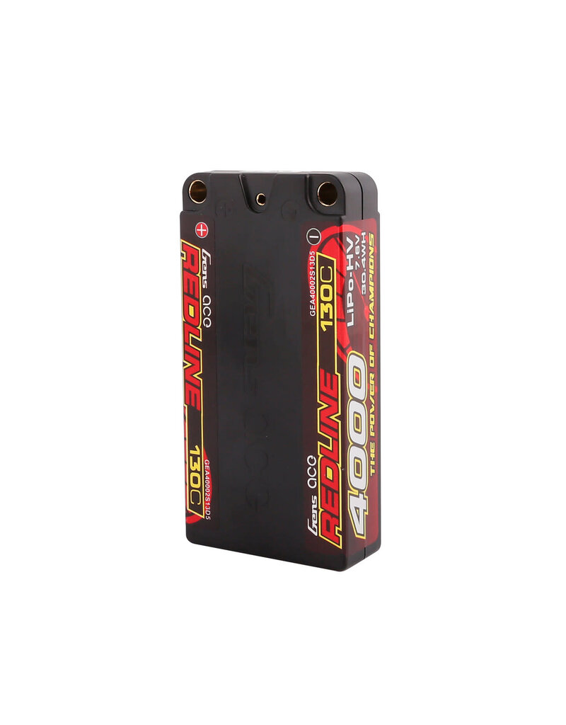 GENS ACE GEA40002S13D5 REDLINE 2S LIHV LIPO LCG BATTERY 130C (7.6V/4000MAH) W/5MM BULLETS