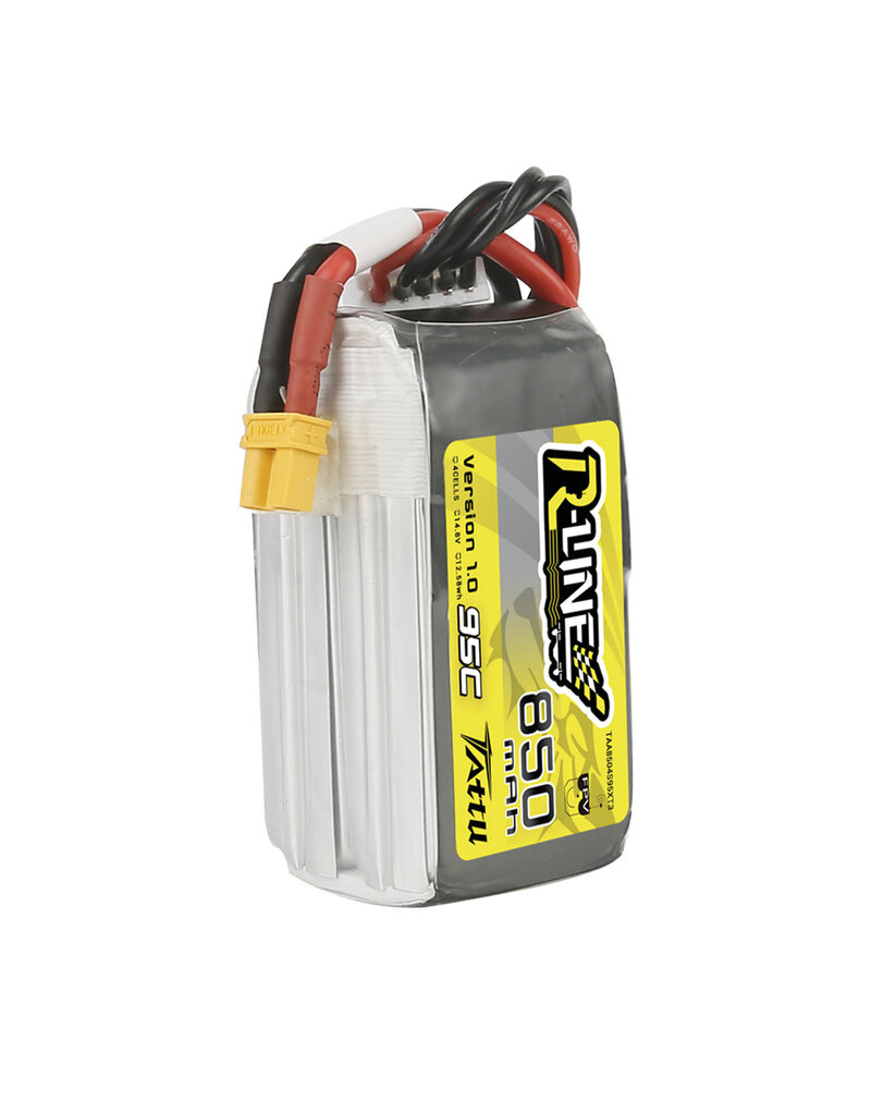 TATTU TAA8504S95XT3 TATTU 850MAH 4S 95C 14.8V R-LINE LIPO BATTERY PACK: XT30