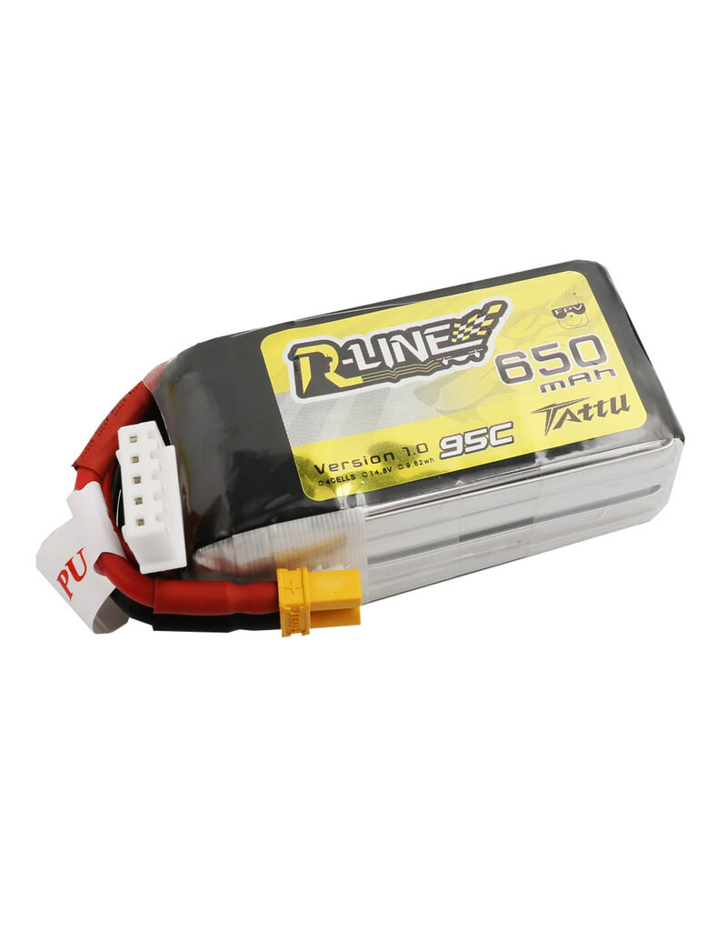 TATTU TAA6504S95XT3 TATTU 650MAH 4S 14.8V 95C R-LINE LIPO BATTERY PACK: XT30