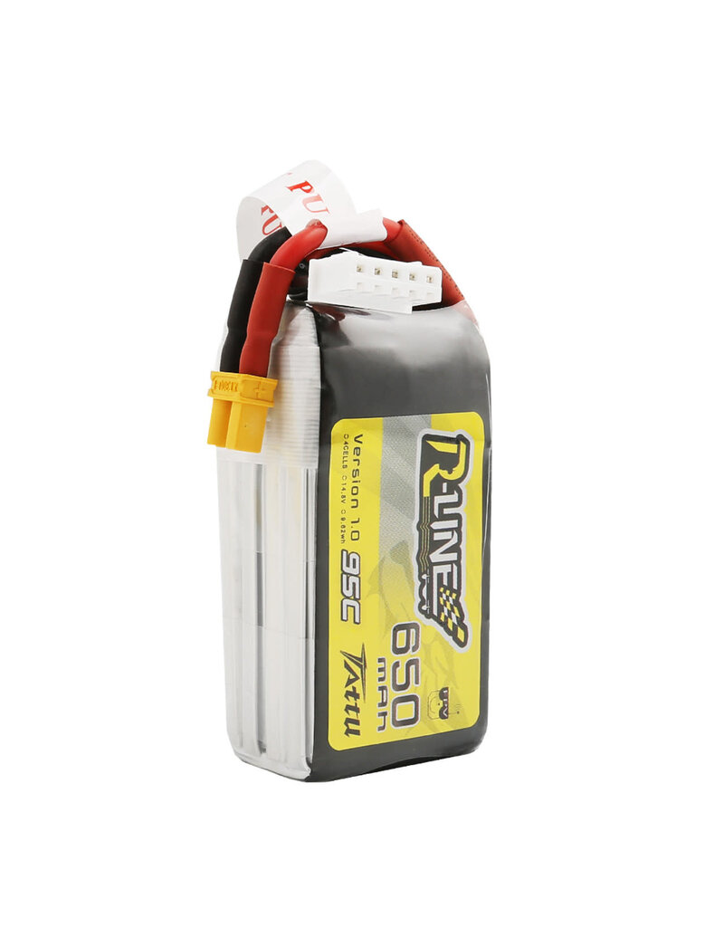 TATTU TAA6504S95XT3 TATTU 650MAH 4S 14.8V 95C R-LINE LIPO BATTERY PACK: XT30