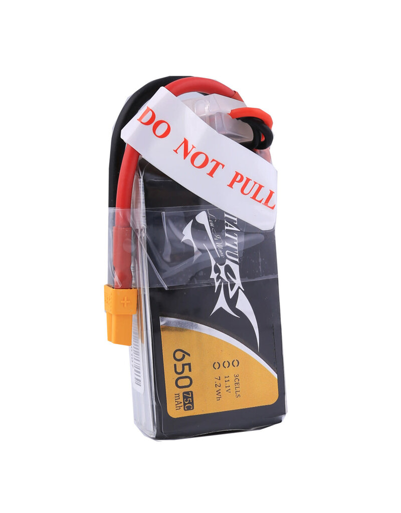 TATTU TAA6503S75XT3 TATTU 650MAH 3S 75C 11.1V LIPO BATTERY PACK:  XT30