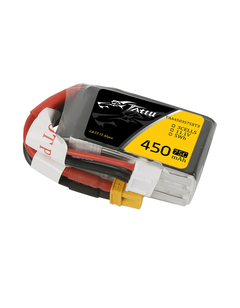 TATTU TAA4503S75XT3 TATTU 3S 450MAH 75C 11.1V LIPO BATTERY PACK: XT30