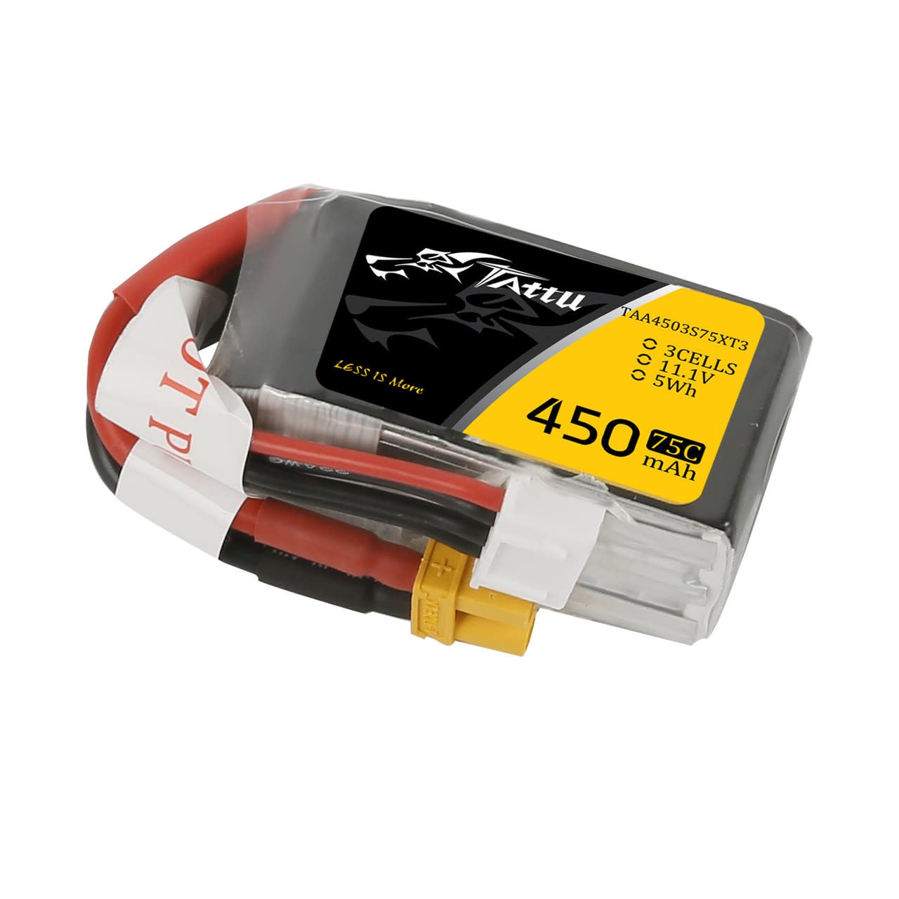 TAA4503S75XT3 TATTU 3S 450MAH 75C 11.1V LIPO BATTERY PACK: XT30