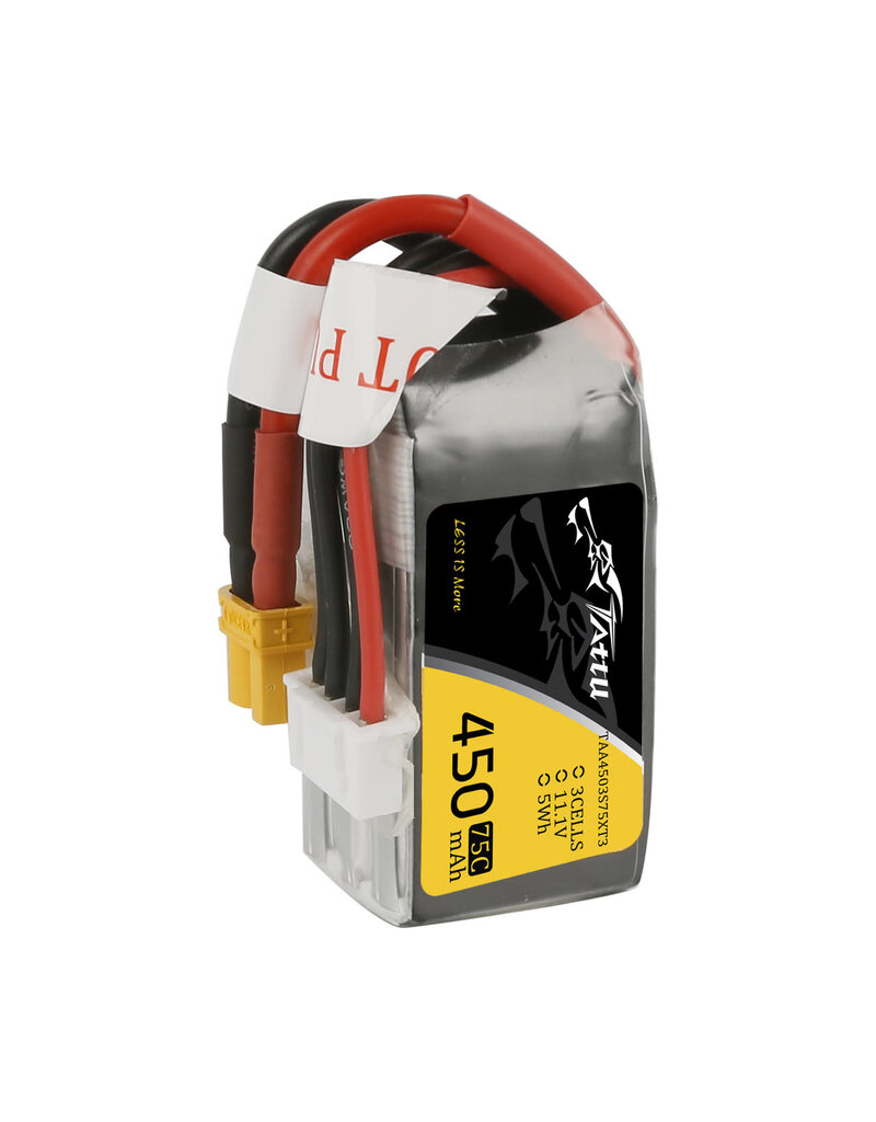 TATTU TAA4503S75XT3 TATTU 3S 450MAH 75C 11.1V LIPO BATTERY PACK: XT30