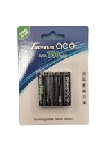 GENS ACE GEANM7501S3A 1.2V NI-MH 750MAH AAA RECHARGABLE BATTERIES (4)