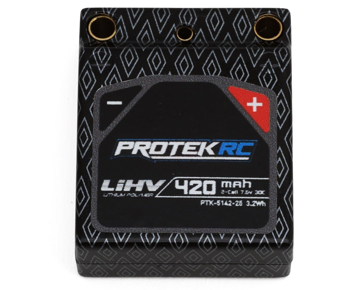 PTK-5142-25 2S LIPO 7.6V 420MAH 30C LIHV HARDCASE BATTERY: 3.5MM (MICRO-B)