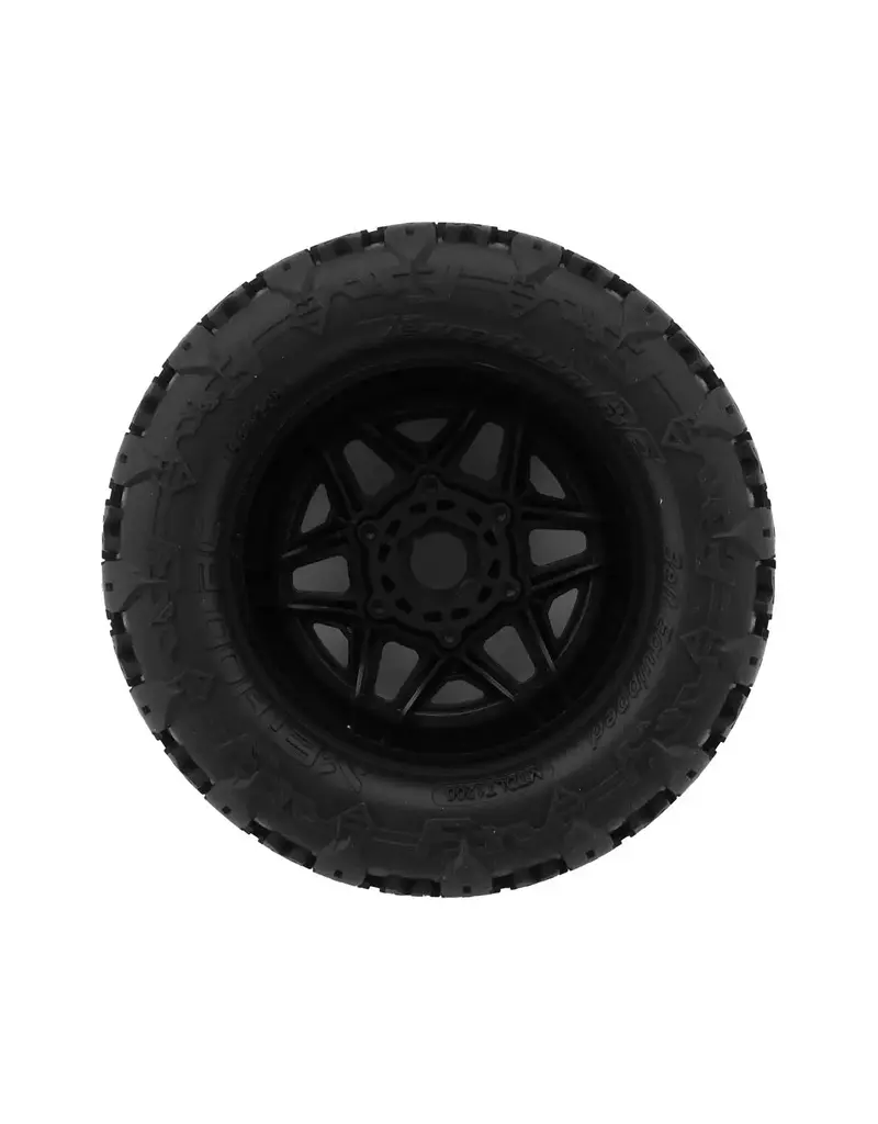 METHOD RC MTD1200V2 TERRAFORM V2 BELTED 1/7 SHORT COURSE PRE-MOUNTED TIRES W/17MM HEX & SWITCH WHEELS (BLACK) (2)