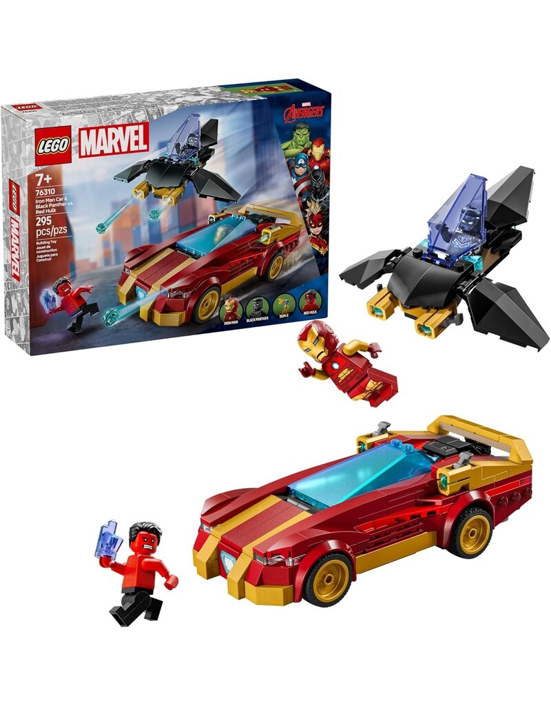 LEGO LEGO 76310 MARVEL IRON MAN CAR & BLACK PANTHER VS. RED HULK