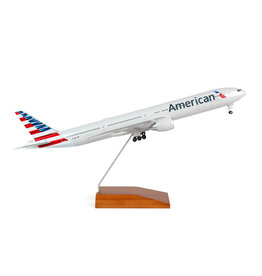 SKYMARKS SKR5041 SKYMARKS AMERICAN 777-300 1/200 W/GEAR & WOOD STAND