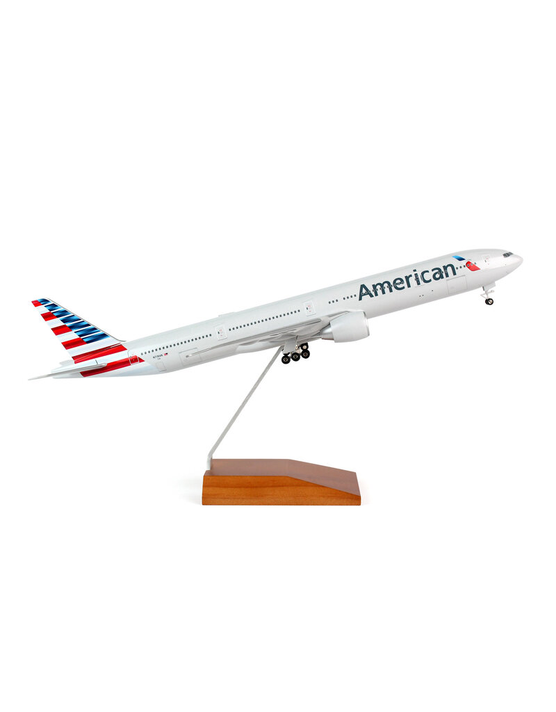 SKYMARKS SKR5041 SKYMARKS AMERICAN 777-300 1/200 W/GEAR & WOOD STAND