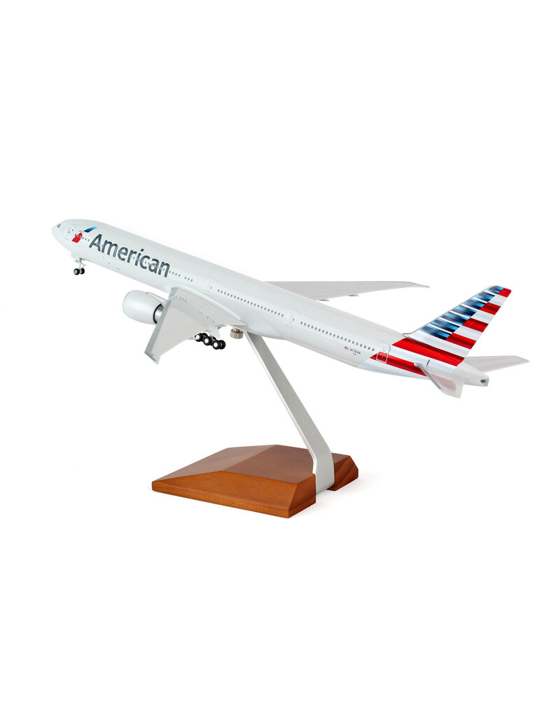 SKYMARKS SKR5041 SKYMARKS AMERICAN 777-300 1/200 W/GEAR & WOOD STAND