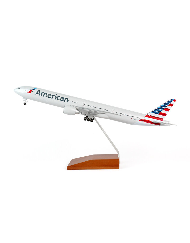 SKYMARKS SKR5041 SKYMARKS AMERICAN 777-300 1/200 W/GEAR & WOOD STAND